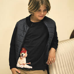 Lapin House-Красный хлопковый топ со щенком | Childrensalon Outlet