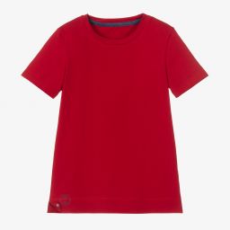 Lapin House-Boys Red Cotton T-Shirt | Childrensalon Outlet