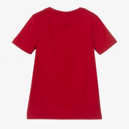 Lapin House-Boys Red Cotton T-Shirt | Childrensalon Outlet