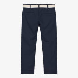 Lapin House-بنطلون كتان رمادي غامق للأولاد مع حزام | Childrensalon Outlet