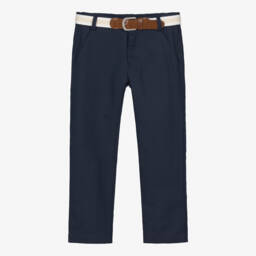 Lapin House-بنطلون كتان رمادي غامق للأولاد مع حزام | Childrensalon Outlet
