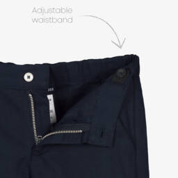 Lapin House-بنطلون كتان رمادي غامق للأولاد مع حزام | Childrensalon Outlet