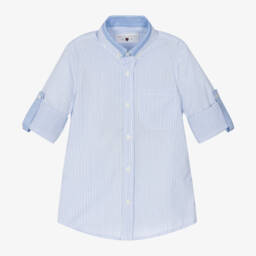 Lapin House-Boys Striped Blue Cotton Top | Childrensalon Outlet