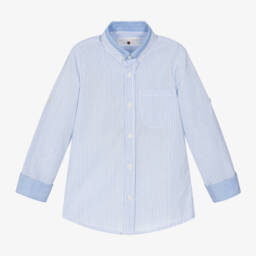 Lapin House-Boys Striped Blue Cotton Top | Childrensalon Outlet