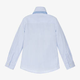 Lapin House-Boys Striped Blue Cotton Top | Childrensalon Outlet