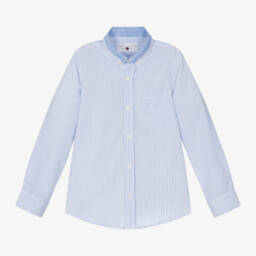 Lapin House-Boys Striped Blue Cotton Top | Childrensalon Outlet