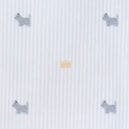 Lapin House-Boys White & Blue Stripe Shirt | Childrensalon Outlet