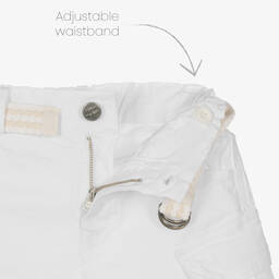 Lapin House-Boys White Cotton Cargo Shorts | Childrensalon Outlet