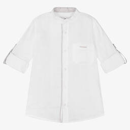 Lapin House-Boys White & Grey Linen Shorts Set | Childrensalon Outlet