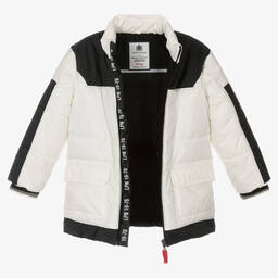 Lapin House-Boys White Puffer Coat | Childrensalon Outlet