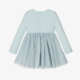 Lapin House-Girls Aqua Blue Knitted Dress | Childrensalon Outlet