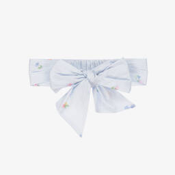 Lapin House-Girls Aqua Cotton Stripe Hairband | Childrensalon Outlet