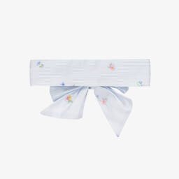 Lapin House-Girls Aqua Cotton Stripe Hairband | Childrensalon Outlet