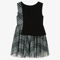 Lapin House-Girls Black Houndstooth Dress | Childrensalon Outlet