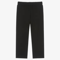 Lapin House-Girls Black Milano Jersey Frill Trousers | Childrensalon Outlet