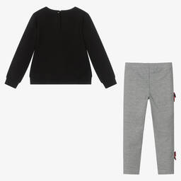 Lapin House-Черный топ с медвежонком и легинсы | Childrensalon Outlet