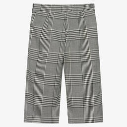 Lapin House-Girls Black & White Checked Trousers | Childrensalon Outlet