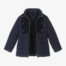 لابين هاوس-معطف بافر بهودي لون كحلي للبنات | Childrensalon Outlet