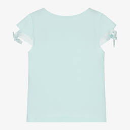 Lapin House-Girls Blue Cotton Floral Shorts Set | Childrensalon Outlet