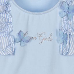 Lapin House-Голубой топ и шорты из хлопка для девочек | Childrensalon Outlet