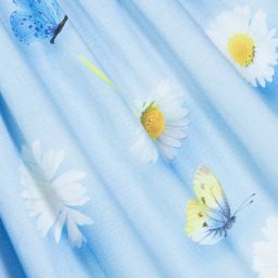 Lapin House-Girls Blue Daisy Cotton Dress | Childrensalon Outlet