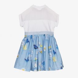 Lapin House-Girls Blue Floral Cotton Dress | Childrensalon Outlet