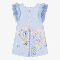 Lapin House-Girls Blue Floral Cotton Dress | Childrensalon Outlet