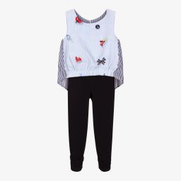 Lapin House-Girls Blue Leggings Set | Childrensalon Outlet