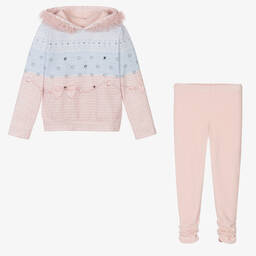 Lapin House-Girls Blue & Pink Leggings Set | Childrensalon Outlet
