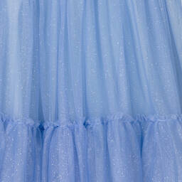Lapin House-Girls Blue Sparkle Tulle Dress | Childrensalon Outlet