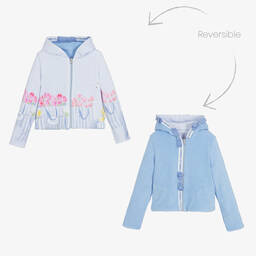 Lapin House-Голубой топ на молнии с цветами и легинсы | Childrensalon Outlet