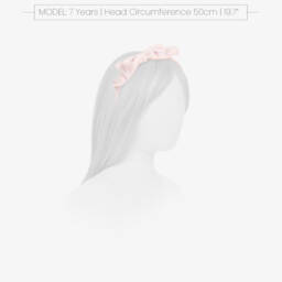 Lapin House-عصابة رأس من الكتان الوردي للبنات مع فيونكة | Childrensalon Outlet