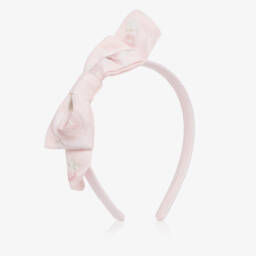Lapin House-عصابة رأس من الكتان الوردي للبنات مع فيونكة | Childrensalon Outlet