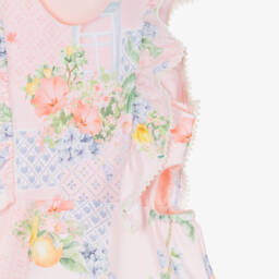 Lapin House-Girls Blush Floral Jersey Dress | Childrensalon Outlet