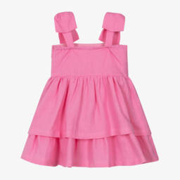 Lapin House-فستان صيفي من الكتان الوردي للبنات | Childrensalon Outlet