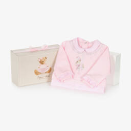 Lapin House-Girls Bunny Pattern Cotton Sleepsuit | Childrensalon Outlet