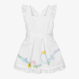 Lapin House-Girls Classic White Embroidered Dress | Childrensalon Outlet