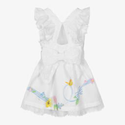 Lapin House-Girls Classic White Embroidered Dress | Childrensalon Outlet