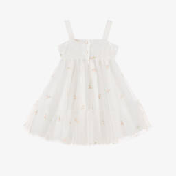 Lapin House-Элегантное кремовое кружевное платье для девочек | Childrensalon Outlet