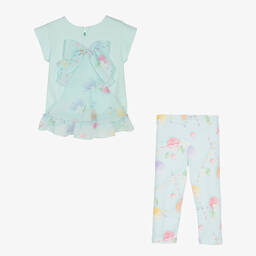 Lapin House-Girls Green Ice Cream Leggings Set | Childrensalon Outlet