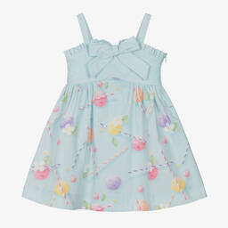 Lapin House-Girls Green Striped Ice Cream Dress | Childrensalon Outlet