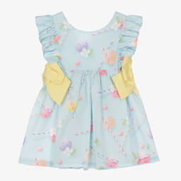 Lapin House-Girls Green Striped Ice Cream Dress | Childrensalon Outlet