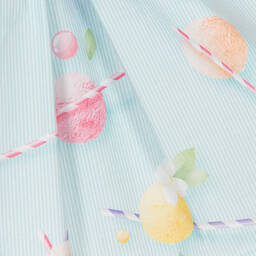 Lapin House-Girls Green Striped Ice Cream Dress | Childrensalon Outlet