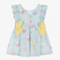 Lapin House-Girls Green Striped Ice Cream Dress | Childrensalon Outlet