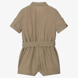 Lapin House-Girls Green Utility Style Playsuit | Childrensalon Outlet