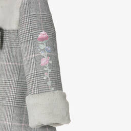 Lapin House-Серое пальто в клетку для девочек | Childrensalon Outlet