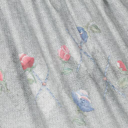 Lapin House-Girls Grey Cotton Knit Dress | Childrensalon Outlet