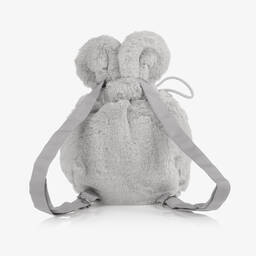 Lapin House-Girls Grey Faux Fur Bag (20cm) | Childrensalon Outlet