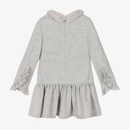 Lapin House-Girls Grey Floral Dress | Childrensalon Outlet