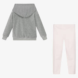 Lapin House-Girls Grey & Pink Cotton Leggings Set | Childrensalon Outlet